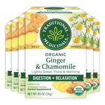 Ginger & Chamomile Digestion + Relaxation packages.